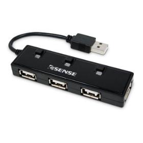 01-GPH366-BK Esense 迷你U4 4-PORT USB 2.0 集線器