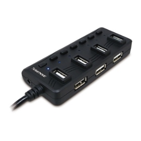 01-GPH775-BK Esense 擴充戰士 升級版-7port USB 2.0 HUB-2A