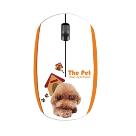 LEXMA M711R THE PET 2.4G無線藍光滑鼠(橘)