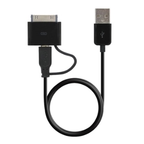 04-UDP100-BK Esense USB to iPhone /Micro USB雙用充電傳輸線