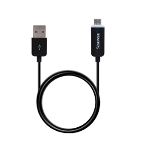 04-UMC101-BK Esense USB to Micro USB LED充電傳輸線(黑)