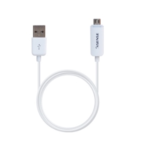 04-UMC101-WH Esense USB to Micro USB LED充電傳輸線(橘)