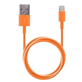 04-UTF510-OR Esense USB to iPhone 5 充電傳輸線(橘)