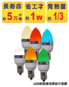 A221L maxstar LED節能環保電球 (暖白)