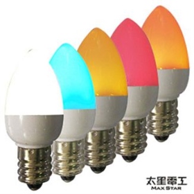 A228B 福祿壽LED蓮花燈泡E12 0.5W (藍)