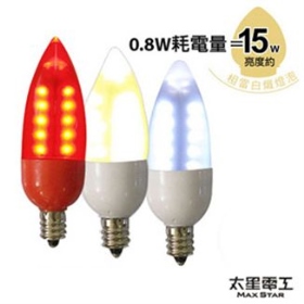 A229L 福祿壽LED神明燈泡E12 0.8W (暖白)