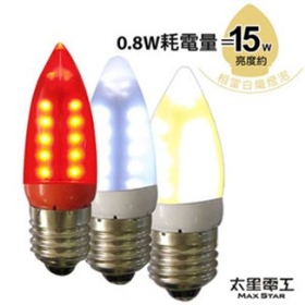 A529L 福祿壽LED神明燈泡E27 0.8W (暖白)