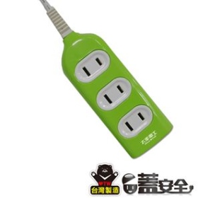 OC40215 彩色安全四孔延長線 2P 15A 15尺