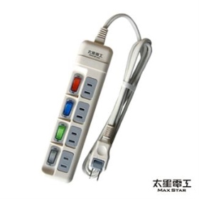 OE81306 高級電腦延長線八孔單切 3P 15A 6尺