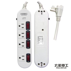 OK61306 便利電腦線六孔單切 3P 15A 6尺
