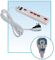 ASK-3015 1開5插延長線漏電保護插頭 6尺