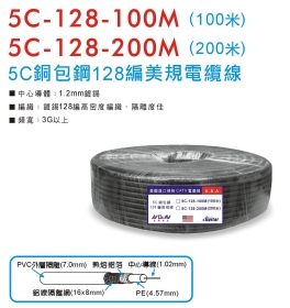 5C-128 5C銅包鋼128編美規電纜線