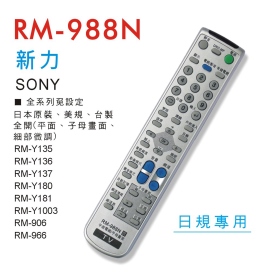 新力傳統電視遙控器